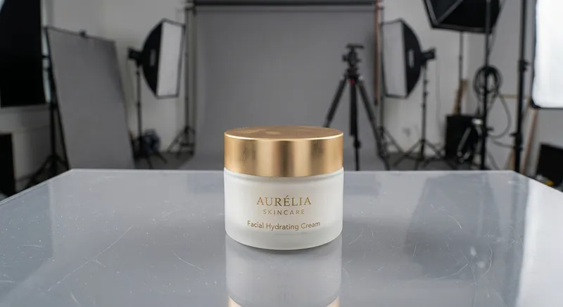 Cosmetics jar before editing