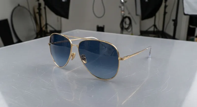 Sunglasses before editing