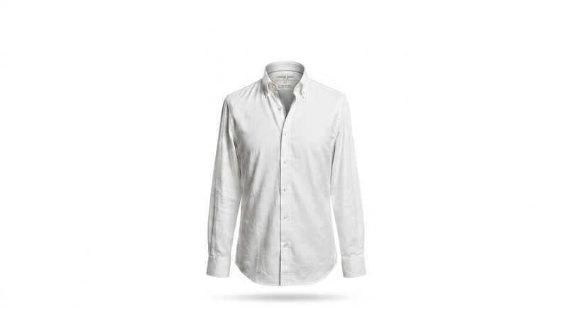Jacket after ghost mannequin editing, natural worn drape with no visible neck joint