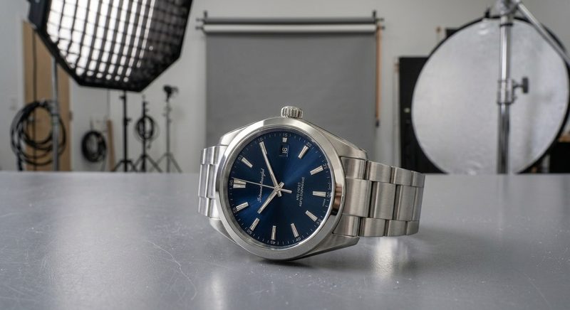 Luxury watch before editing, original shot with background